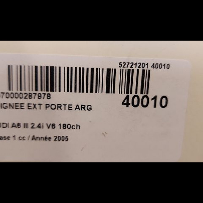 Poignee ext porte arg occasion AUDI A6 III Phase 1 05-2004->10-2008 2.4i V6 180ch 4F0837207B 3