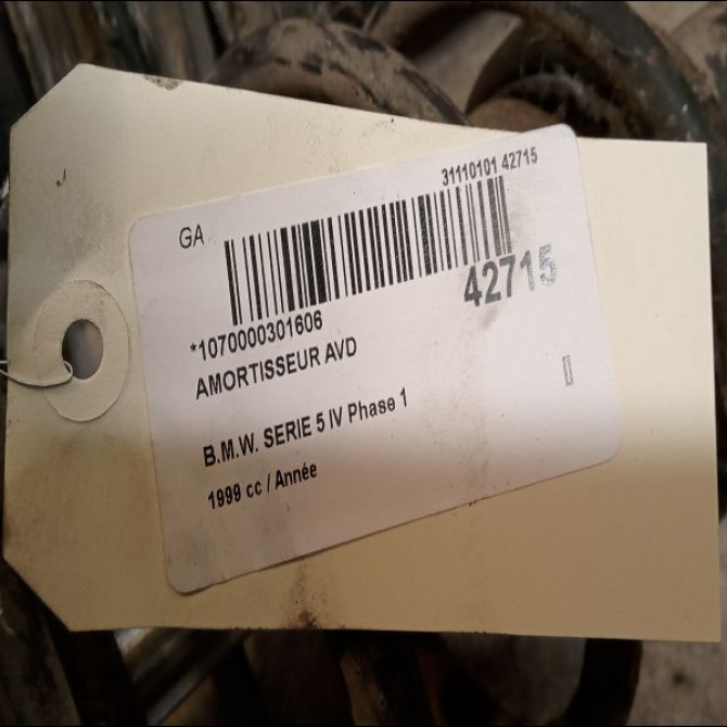 Amortisseur avant droit occasion B.M.W. SERIE 5 IV Phase 1 12-1995->07-2000 31311096858 2