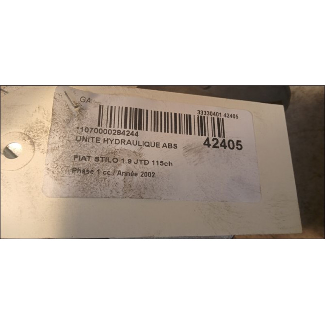 Unité hydraulique ABS occasion FIAT STILO Phase 1 10-2001->09-2007 1.9 JTD 115ch 71731642 3