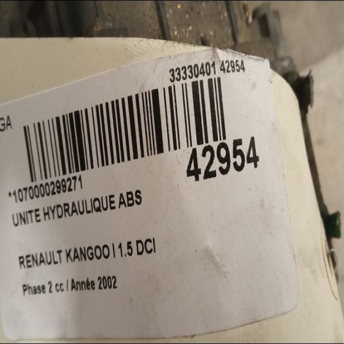 Unité hydraulique ABS occasion RENAULT KANGOO I Phase 2 03-2003->06-2010 1.5 DCI 55ch 7701050128 3