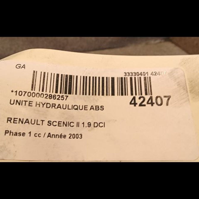 Unité hydraulique ABS occasion RENAULT SCENIC II Phase 1 03-2004->09-2006 1.9 DCI 120ch 7701062137 3