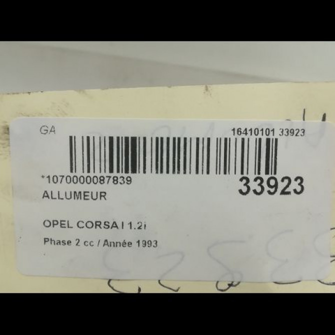 Allumeur occasion OPEL CORSA I Phase 2 07-1990->12-1991 1.2i 3