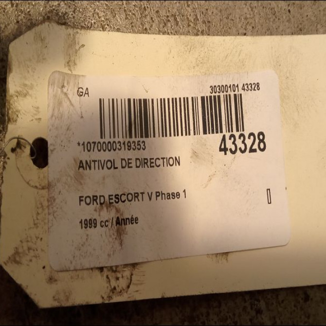 Antivol de direction occasion FORD ESCORT V Phase 1 01-1995->08-2000 2
