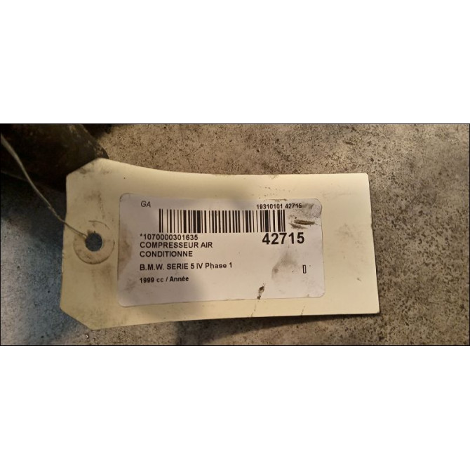 Compresseur air conditionne occasion B.M.W. SERIE 5 IV Phase 1 12-1995->07-2000 64526910459 6