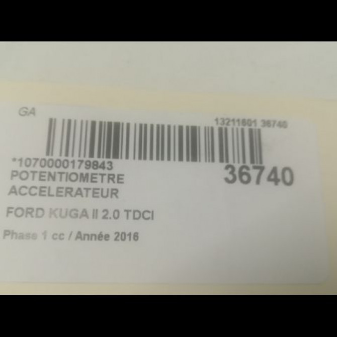 Potentiometre accelerateur occasion FORD KUGA II Phase 1 09-2012->... 2.0 TDCI 150ch 3