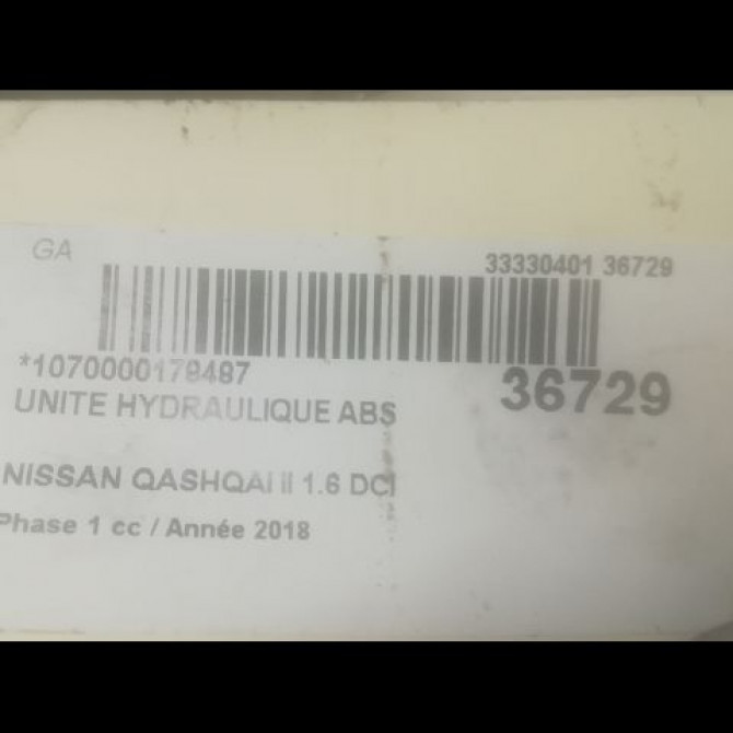 Unité hydraulique ABS occasion NISSAN QASHQAI II Phase 1 02-2014->... 1.6 DCI 130ch 47660HV51C 3