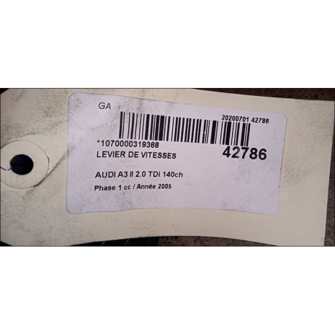 Levier de vitesses occasion AUDI A3 II Phase 1 06-2003->06-2008 2.0 TDi 140ch 1K0711112 3