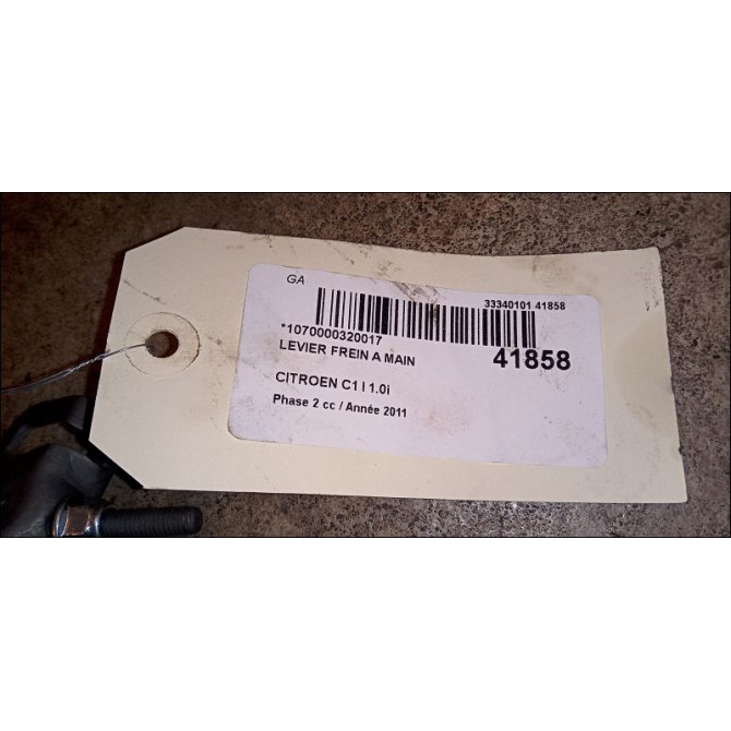 Levier frein a main occasion CITROEN C1 I Phase 2 11-2008->01-2012 1.0i 5