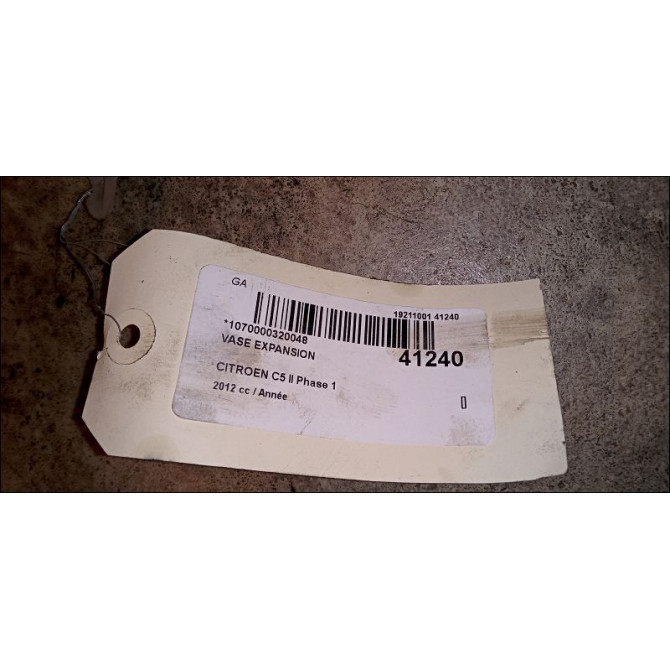 Vase expansion occasion CITROEN C5 II Phase 1 04-2008->... 2