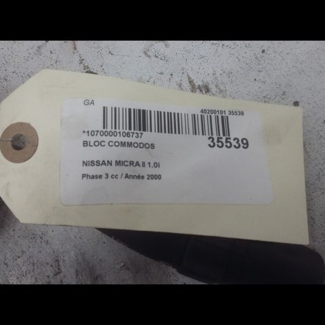 Bloc commodos occasion NISSAN MICRA II Phase 3 04-1998->12-2000 1.0i 255606F807 3