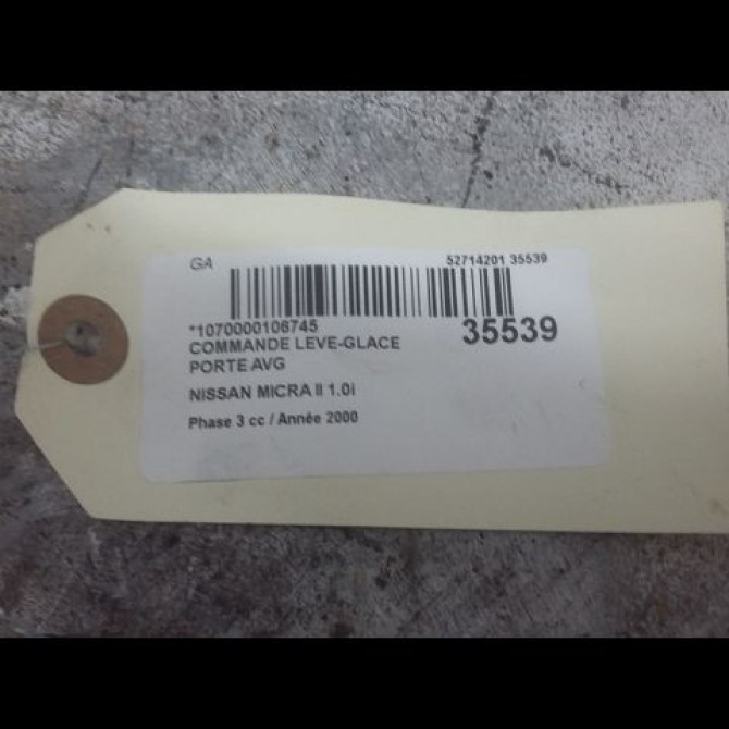 Commande lève-glace porte avant gauche occasion NISSAN MICRA II Phase 3 04-1998->12-2000 1.0i 3