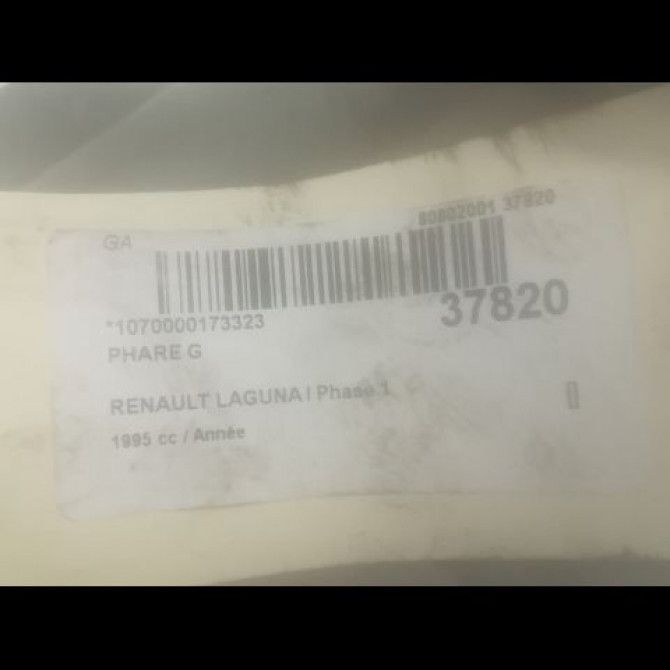 Phare gauche occasion RENAULT LAGUNA I Phase 1 NEVADA 07-1995->04-1998 7701038261 3