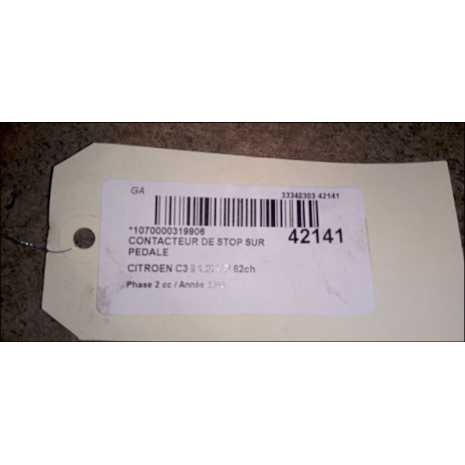 occasion CITROEN C3 II Phase 2 03-2013->12-2016 1.2i VTI 82ch 2