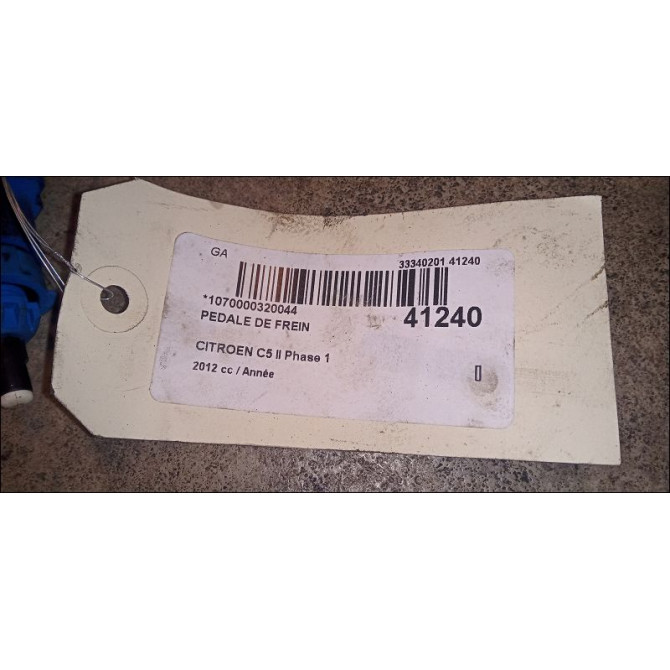 Pedale de frein occasion CITROEN C5 II Phase 1 04-2008->... 1611585480 3