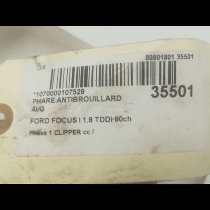 Phare antibrouillard avant gauche occasion FORD FOCUS I Phase 1 CLIPPER 10-1998->12-2004 1.8 TDDi 90ch 3