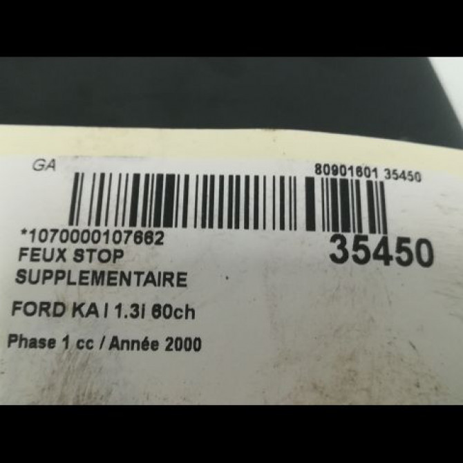 Feux stop supplementaire occasion FORD KA I Phase 1 10-1996->10-2008 1.3i 60ch 1251838 3