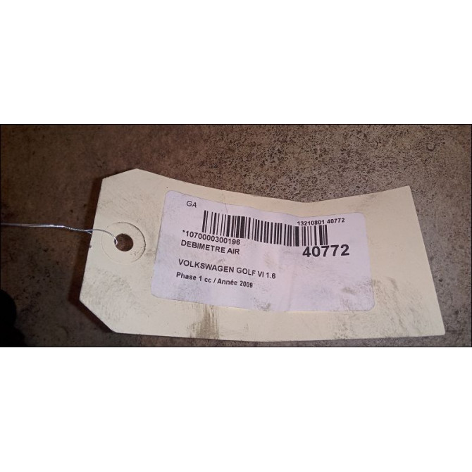 Debimetre air occasion VOLKSWAGEN GOLF VI Phase 1 10-2008->04-2013 1.6 TDI 90ch 3