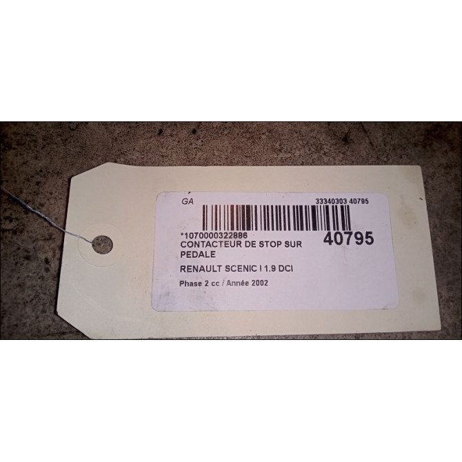 occasion RENAULT SCENIC I Phase 2 08-1999->06-2003 1.9 DCI 100ch 2