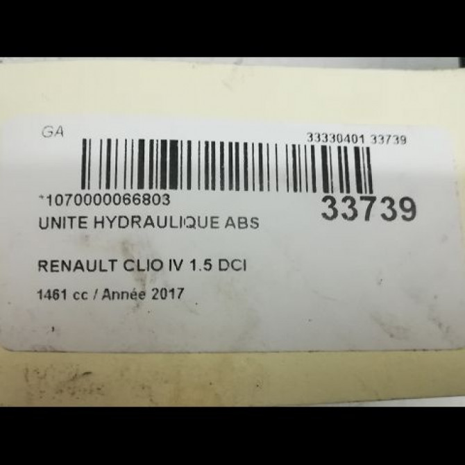 Unité hydraulique ABS occasion RENAULT CLIO IV Phase 1 07-2012->... 1.5 DCI 90ch 476605460R 5