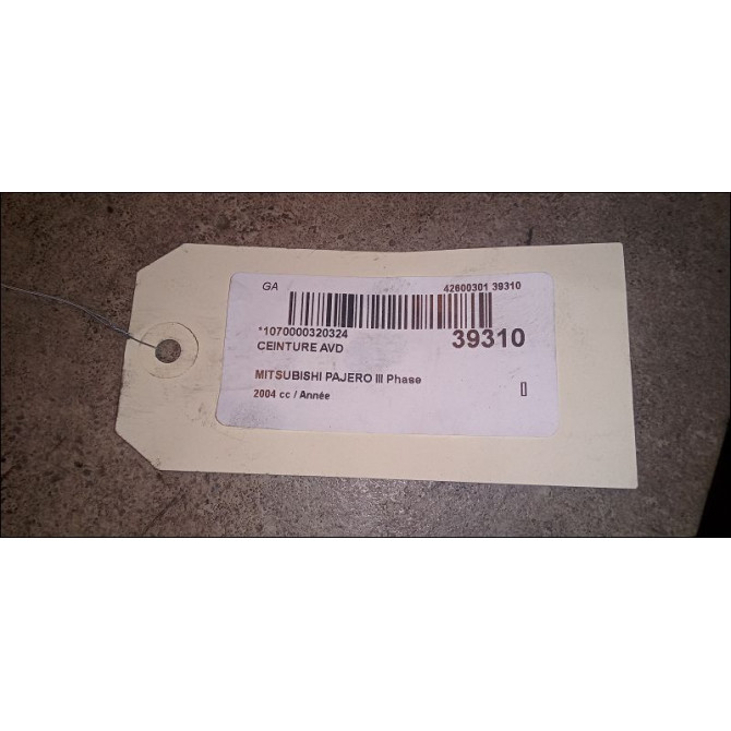 Ceinture avant droite occasion MITSUBISHI PAJERO III Phase 2 02-2003->12-2006 MR788902 3