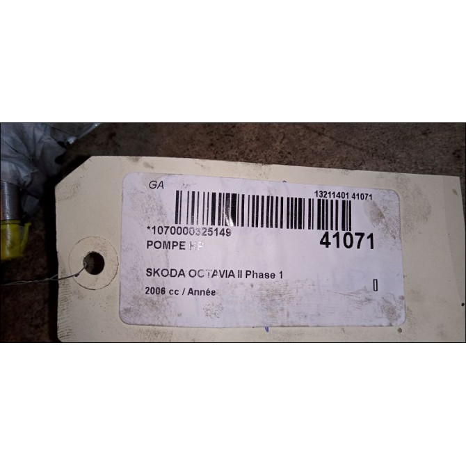 Pompe hp occasion SKODA OCTAVIA II Phase 1 06-2004->10-2008 2