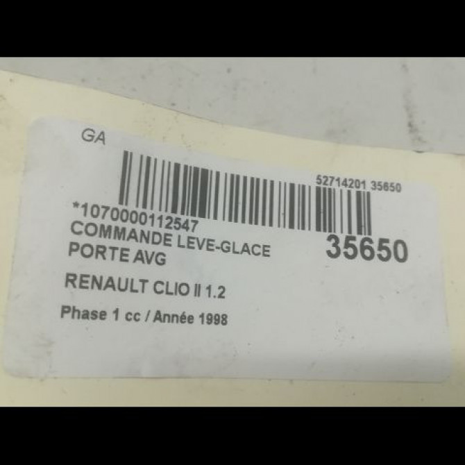 Commande lève-glace porte avant gauche occasion RENAULT CLIO II Phase 1 03-1998->06-2001 1.2 7700421119 3