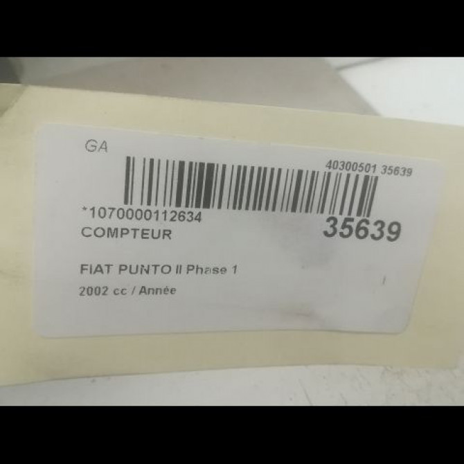 Compteur occasion FIAT PUNTO II Phase 1 10-1999->05-2003 46812961 3