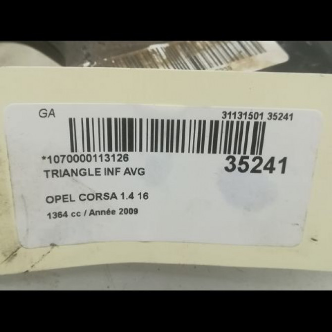 Triangle inf avg occasion OPEL CORSA IV Phase 1 09-2006->12-2010 1.4 TWINPORT 90ch 13426552 3