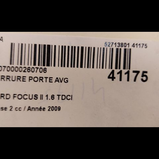 Serrure porte avg occasion FORD FOCUS II Phase 2 01-2008->12-2010 1.6 TDCI 90ch 4976083 3