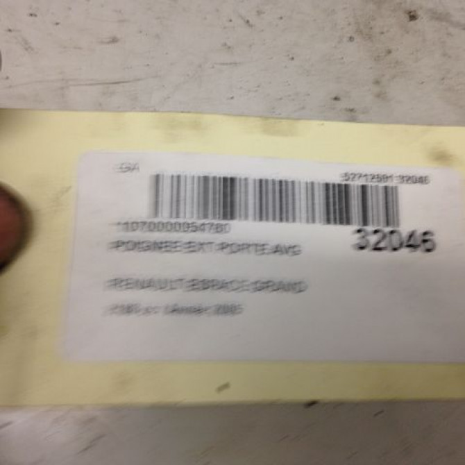 Poignee ext porte avg occasion RENAULT ESPACE IV Phase 1 09-2002->03-2006 2.2 DCI 7701472932 4