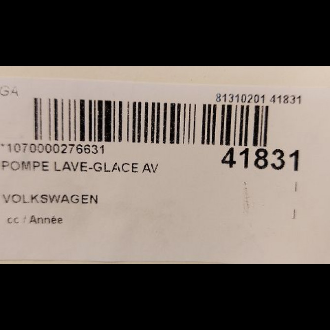 Pompe lave-glace avant occasion VOLKSWAGEN TRANSPORTER IV 2