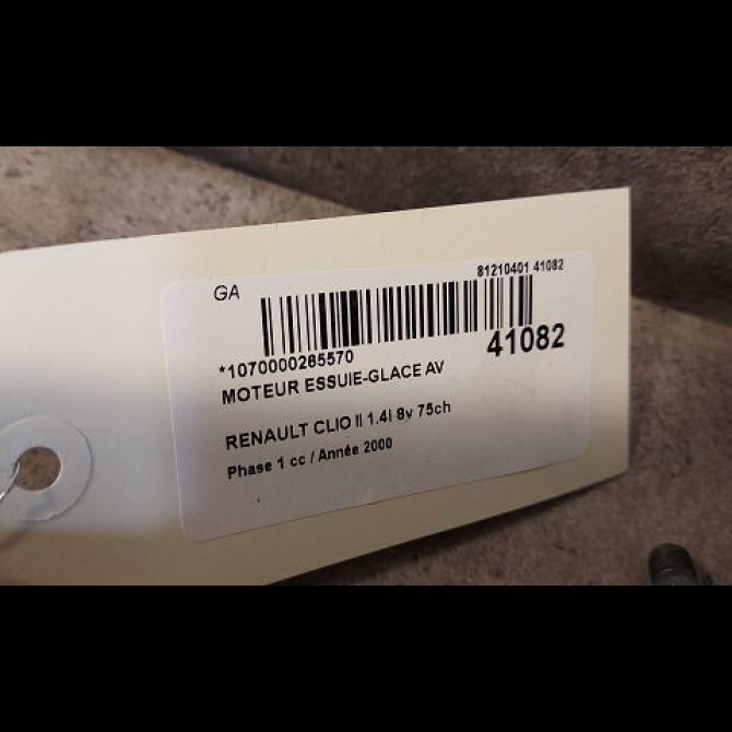 Moteur essuie-glace avant occasion RENAULT CLIO II Phase 1 03-1998->06-2001 1.4i 8v 75ch 7701049800 3