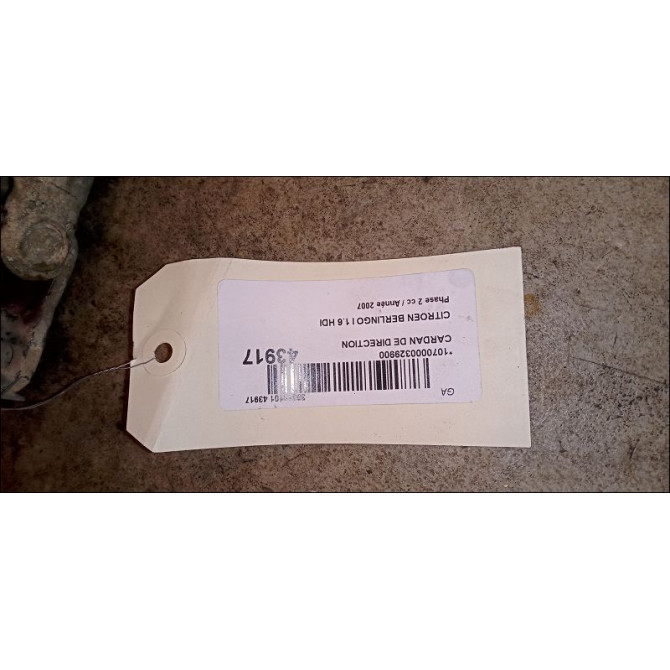 Cardan de direction occasion CITROEN BERLINGO I Phase 2 11-2002->10-2010 1.6 HDI 92ch 4123N3 2