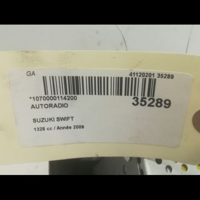 Autoradio occasion SUZUKI SWIFT III Phase 1 03-2005->09-2011 1.3i 90ch 3910162JD1BZH 3