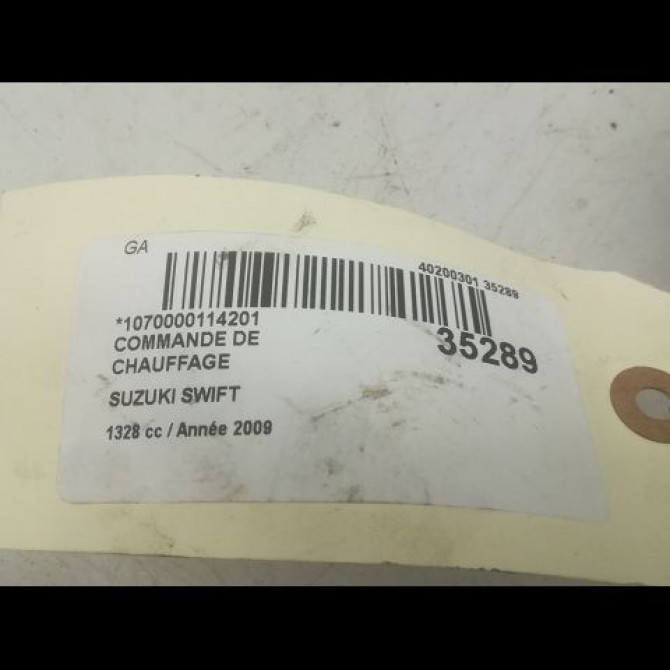Commande de chauffage occasion SUZUKI SWIFT III Phase 1 03-2005->09-2011 1.3i 90ch 3951063J10AYG 3