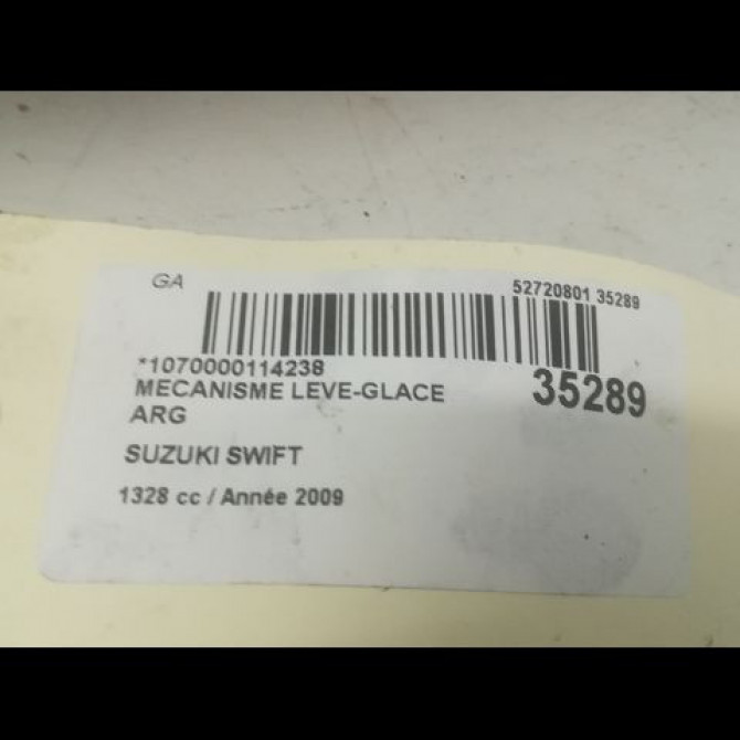 Mecanisme leve-glace arrière gauche occasion SUZUKI SWIFT III Phase 1 03-2005->09-2011 1.3i 90ch 8354062J00 4