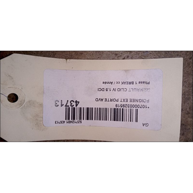 Poignee ext porte avd occasion RENAULT CLIO IV Phase 1 04-1995->04-1999 1.5 DCI 90ch 2