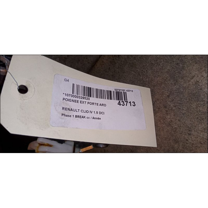 Poignee ext porte ard occasion RENAULT CLIO IV Phase 1 04-1995->04-1999 1.5 DCI 90ch 3