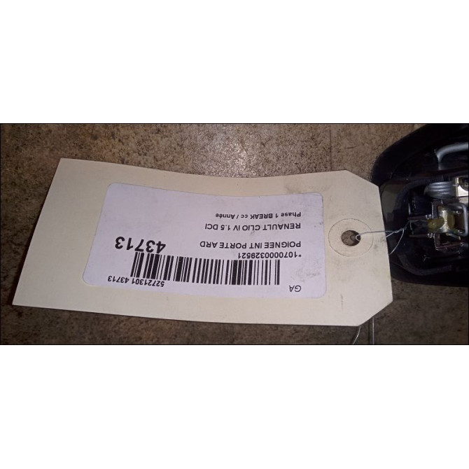 Poignee int porte ard occasion RENAULT CLIO IV Phase 1 04-1995->04-1999 1.5 DCI 90ch 3