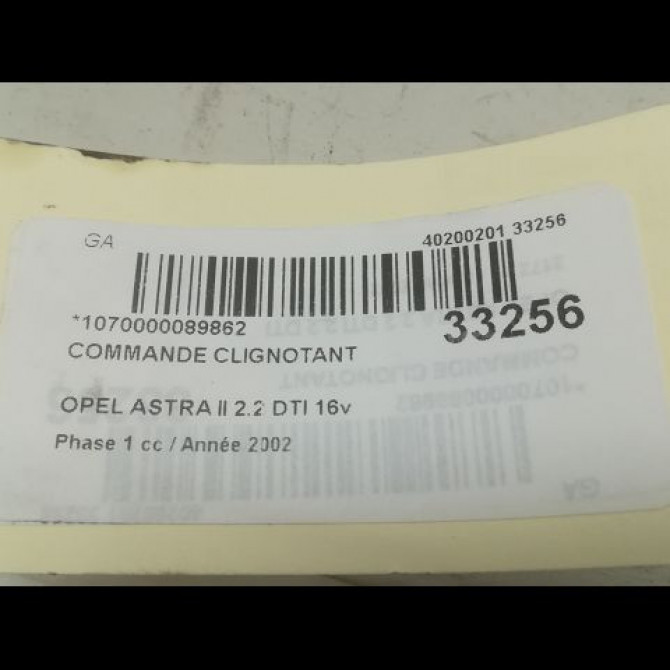 Commande clignotant occasion OPEL ASTRA II Phase 1 04-1998->09-2004 2.2 DTI 16v 13142073 3