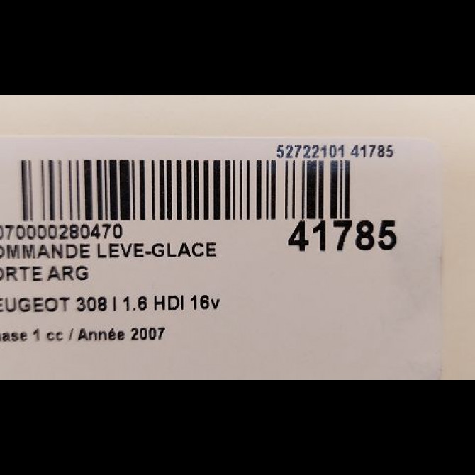 Commande leve-glace porte arrière gauche occasion PEUGEOT 308 I Phase 1 09-2007->03-2011 1.6 HDI 16v 110ch 649031 3
