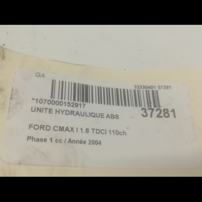 Unité hydraulique ABS occasion FORD CMAX I Phase 1 09-2003->03-2007 1.6 TDCI 110ch 1321700 3