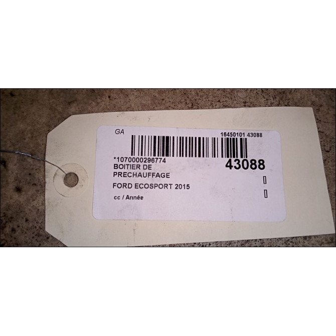 Boitier de préchauffage occasion FORD ECOSPORT 2
