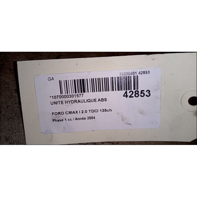 Unité hydraulique ABS occasion FORD CMAX I Phase 1 09-2003->03-2007 2.0 TDCI 135ch 1321700 5