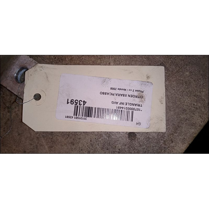 Triangle inf avg occasion CITROEN XSARA PICASSO Phase 2 02-2004->12-2010 1.6 HDI 92 ch 3520V3 2