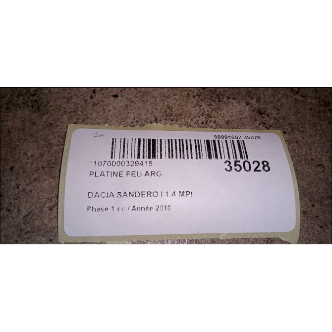 occasion DACIA SANDERO I Phase 1 06-2008->10-2012 1.4 MPI 75ch 3