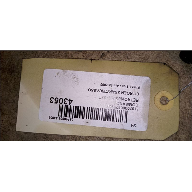 Commande rétroviseurs extérieures électriques occasion CITROEN XSARA PICASSO Phase 1 12-1999->02-2004 2.0 HDi 90ch 3