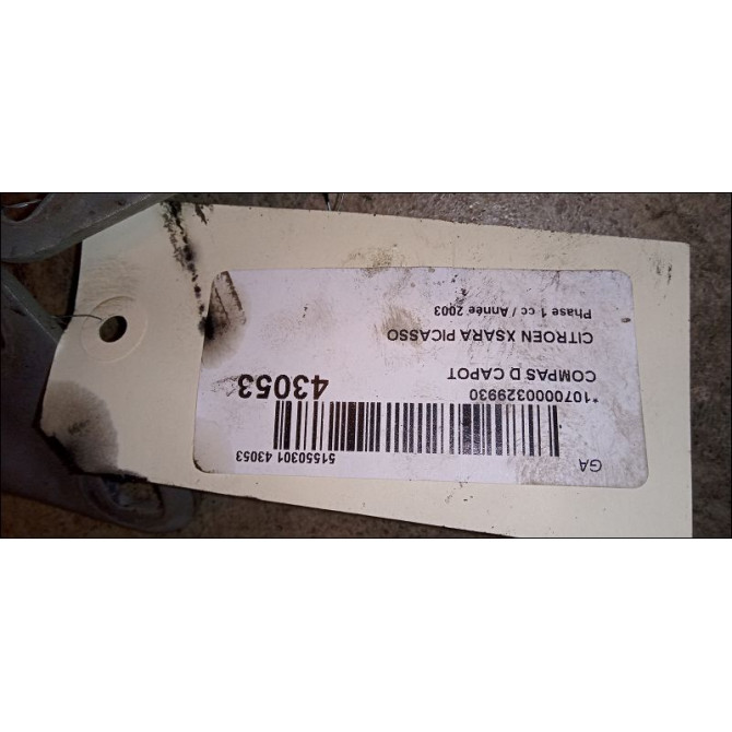 Compas d capot occasion CITROEN XSARA PICASSO Phase 1 12-1999->02-2004 2.0 HDi 90ch 2