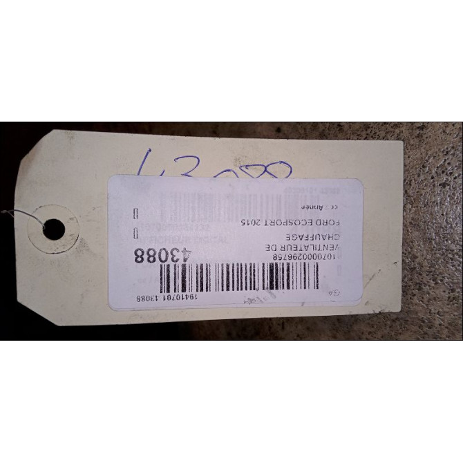 Ventilateur de chauffage occasion FORD ECOSPORT 3