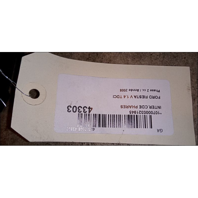 Interrupteur commande de phares occasion FORD FIESTA V Phase 2 10-2005->10-2008 1.4 TDCI 1356220 3